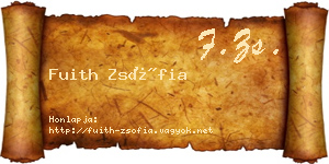 Fuith Zsófia névjegykártya